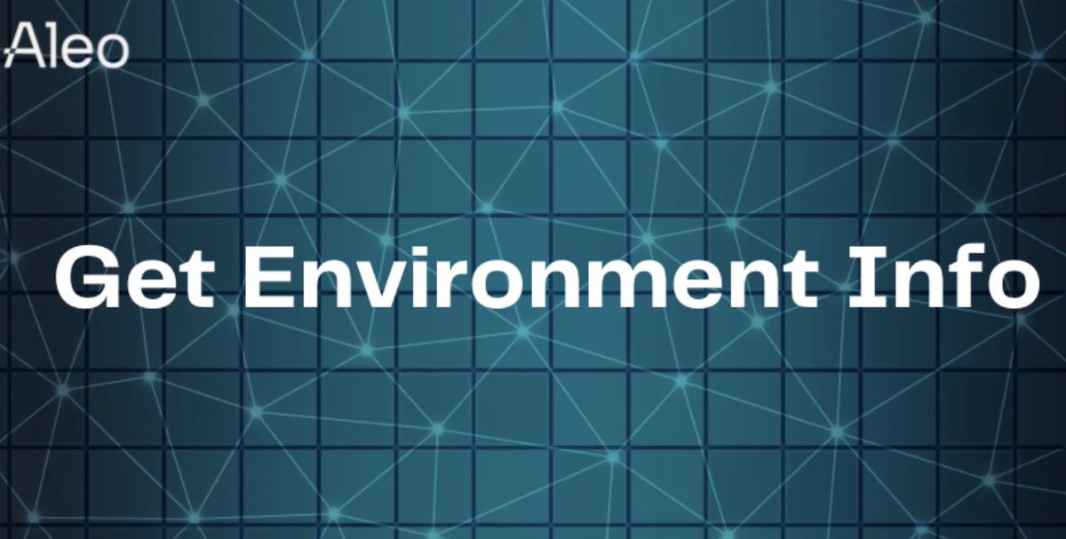 Exploring @Aleo Blockchain's 'GET /testnet3/node/env' API endpoint! This tool is crucial for retrieving comprehensive environment details of a node, ensuring optimal operation and maintenance of Aleo's snarkOS. 🌐 #Aleo #BlockchainTech