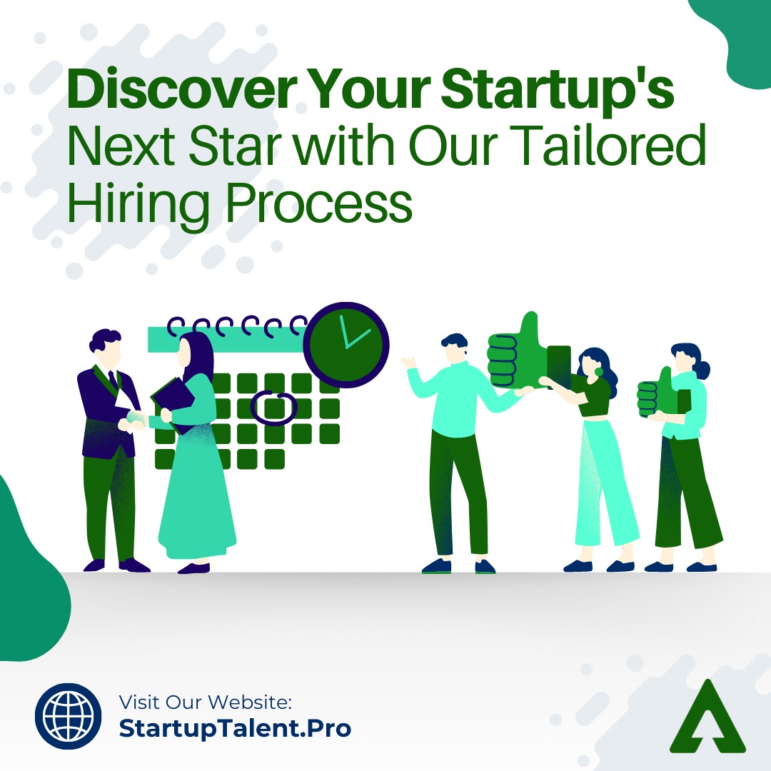✨ Discover Your Startup's Next Star with Our Tailored Hiring Process ✨ 

Finding the right talent for your startup can feel like looking for a needle in a haystack, but not with us! At StartupTalent.Pro, 

Learn More: lnkd.in/giFNAj88 

#HiringProcess