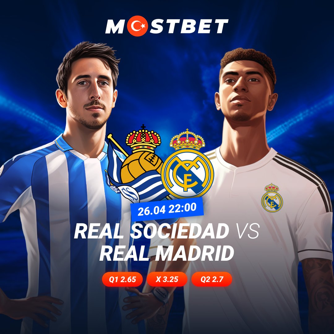 🇪🇸 Real Sociedad 🆚 Real Madrid 🇪🇸 ⏰26.04 22:00 👇👇Bizim tahminimiz 👇👇 🚀Т2 - 2.73 🏆 Mostbet ile kazanın! 👉Mostbet Giriş: bit.ly/Mostbet04