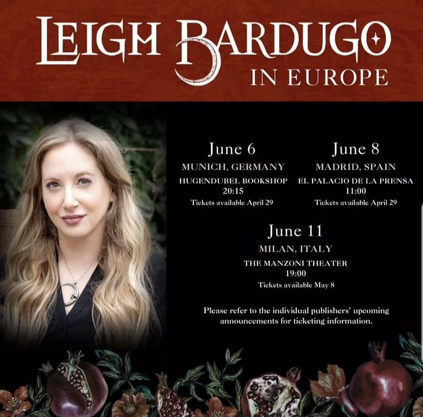 ⚠️ATENCIÓN⚠️

La autora #LeighBardugo visitará el 8 de junio España para firmar ejemplares de #ElFamiliar y de sus otras novelas junto a @EdHidra.