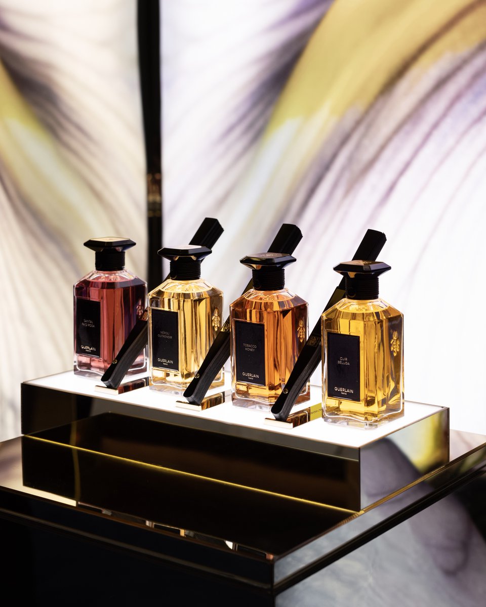 Guerlain celebrates the Parfumerie d’Art Collection in style in Dubai. Iconic collections meet modern olfactory creations, from the craftsmanship of the Bee Bottle Exceptional Pieces to the contemporary masterpieces of L'Art & La Matière. ​ #Guerlain #PerfumerSince1828
