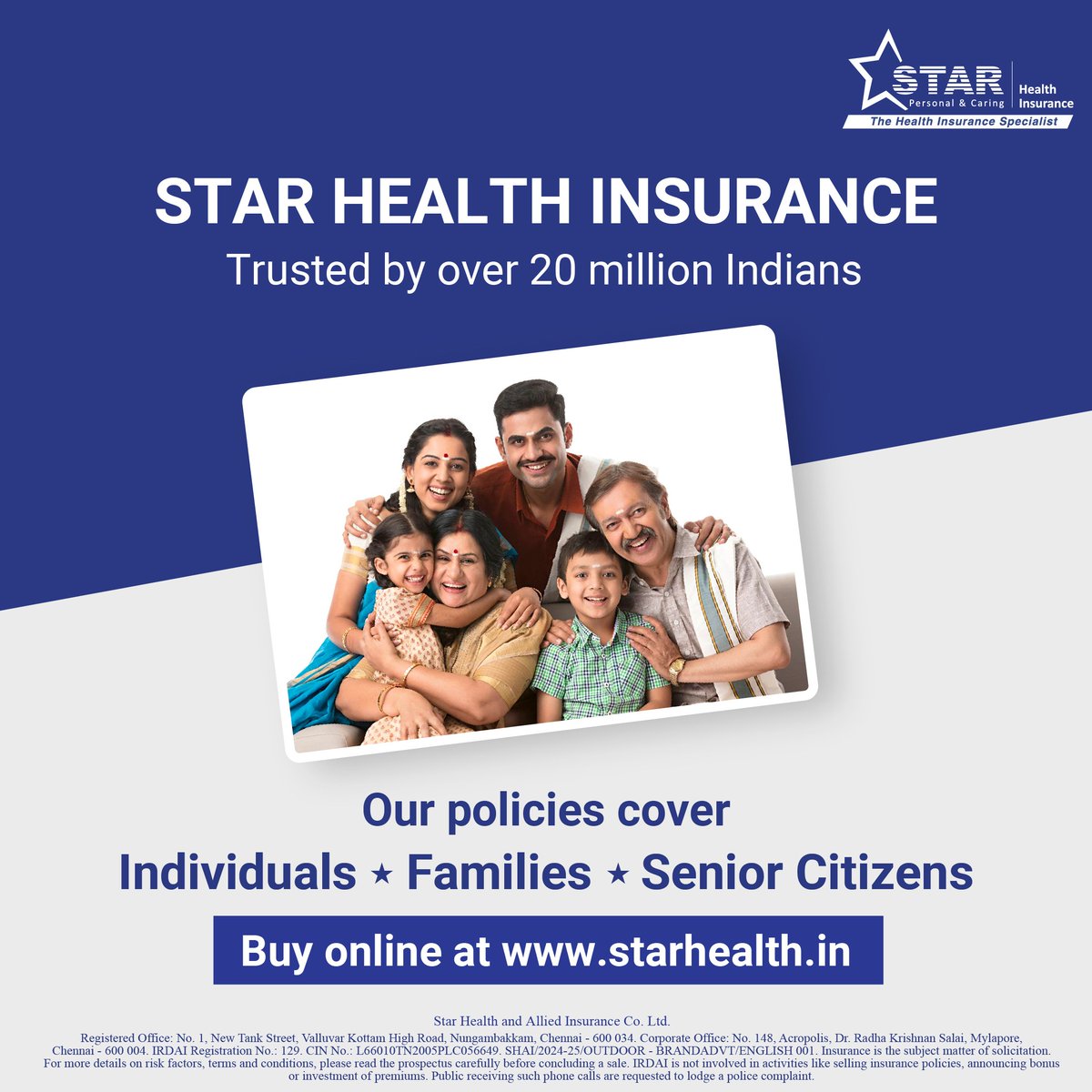 We're more than just a policy provider; we're your trusted partner in health. Invest in your future with us!

#starhealth #starhealthinsurance #healthinsurance