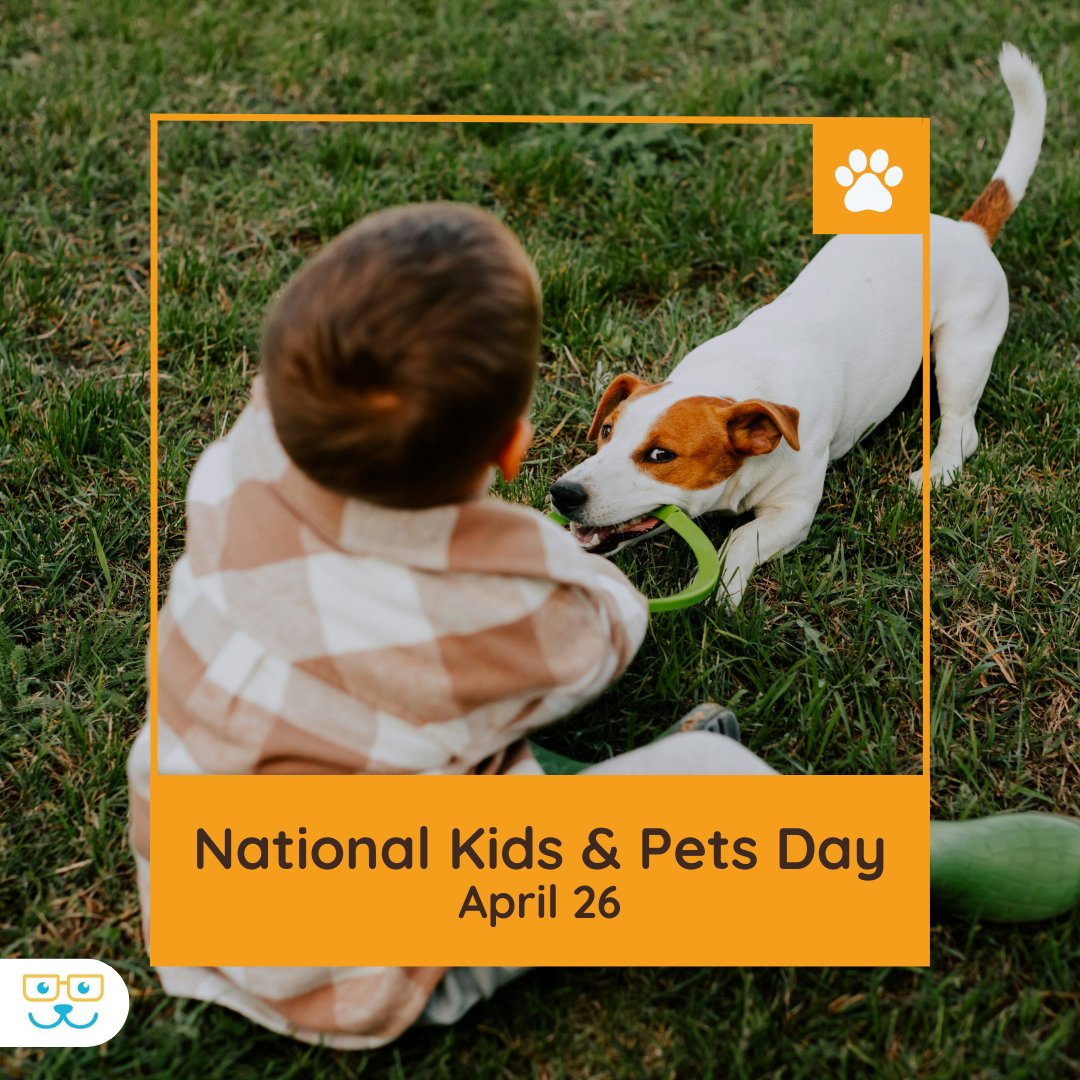 Happy National Kids & Pets Day! 🐾❤️ Growing up with pets can teach children responsibility, empathy, and compassion. Let's celebrate the special bond between kids and their beloved pets! #KidsAndPets #PetLove