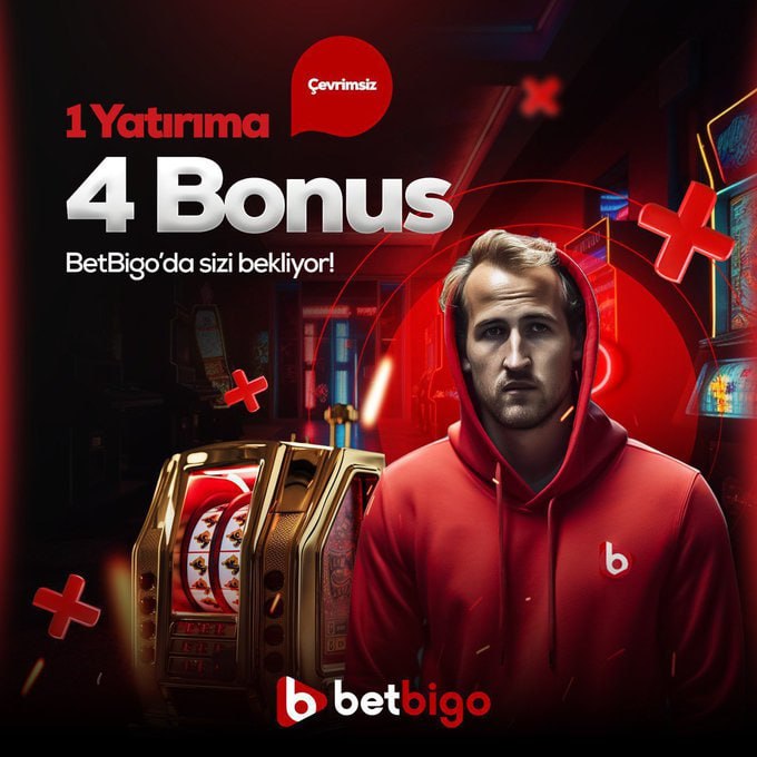 1 YATIRIMA TAM 4 BONUS! 🎁 Betbigo'nun avantajlarla dolu dünyası üyelerine kazandırmaya devam ediyor! Yatırımını Betbigo'ya yapan üyelerimizin bir yatırıma dört bonus alabileceğini biliyor muydunuz? Hemen yatırımınızı yapın, kazananlar arasında yerinizi alın!