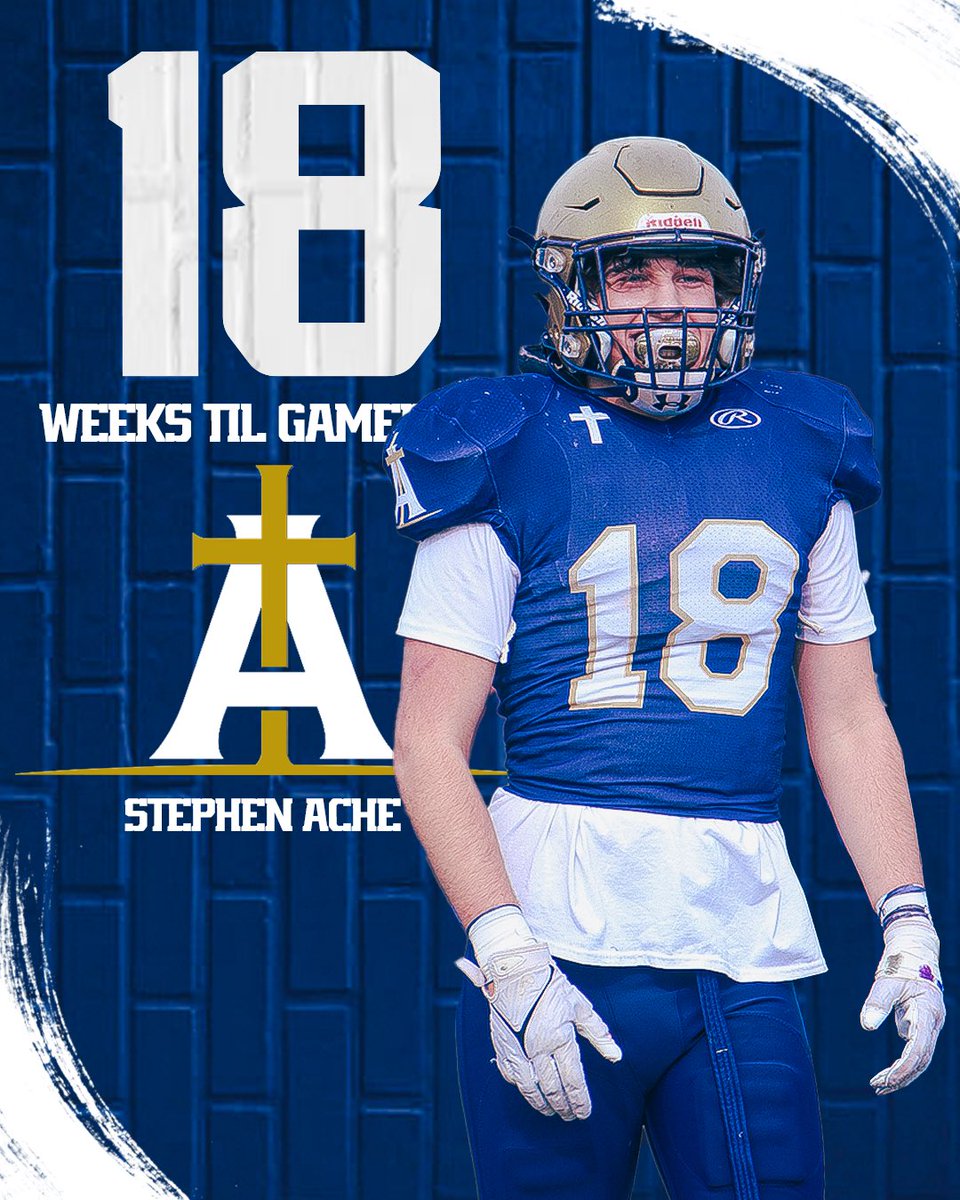 Football Friday! 18 weeks till Game Day…we’ll be ready! Go Crusaders! #stackyourbrick