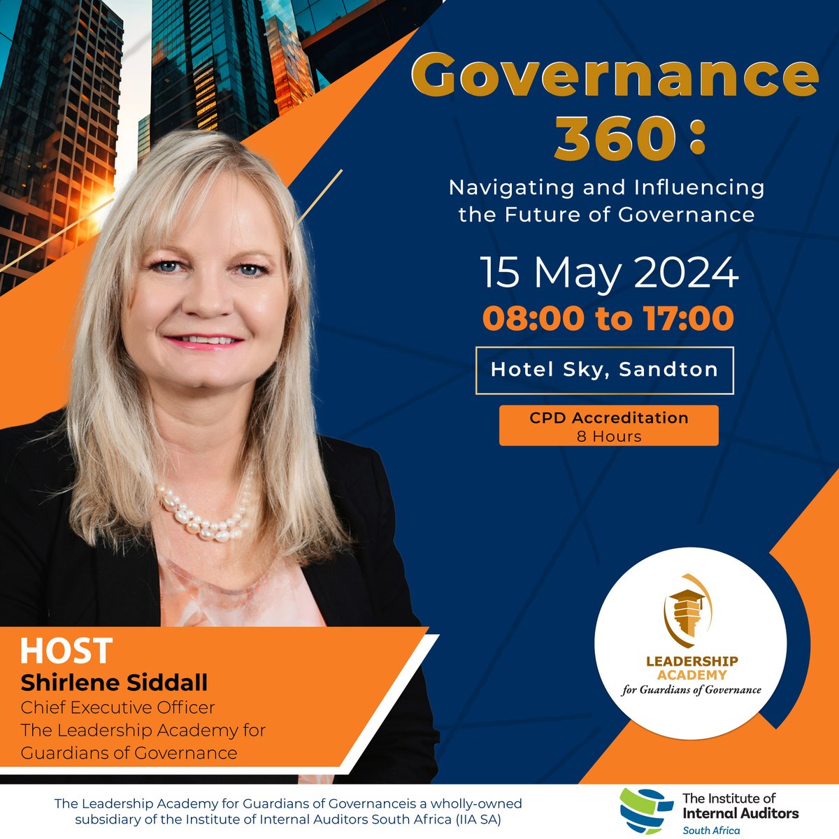 Join our CEO, Shirlene Siddall, at our upcoming Governance 360: Navigating and Influencing the Future of Governance Conference. Visit: evolve.eventoptions.co.za/register/gover… to register & learn more about our speakers, moderators and panellists.

@IIASOUTHAFRICA