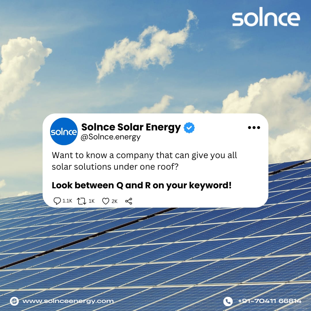 Look between Q and R on your keyboard and get to know who can get you all the #solarsolutions under one roof! Visit: solnceenergy.com or Call: 07041188614 . . . . #SolarPower #panel #SustainableFuture #solarpanels #subsidy #trending #suryagharyojana #switchtosolar #Solnce