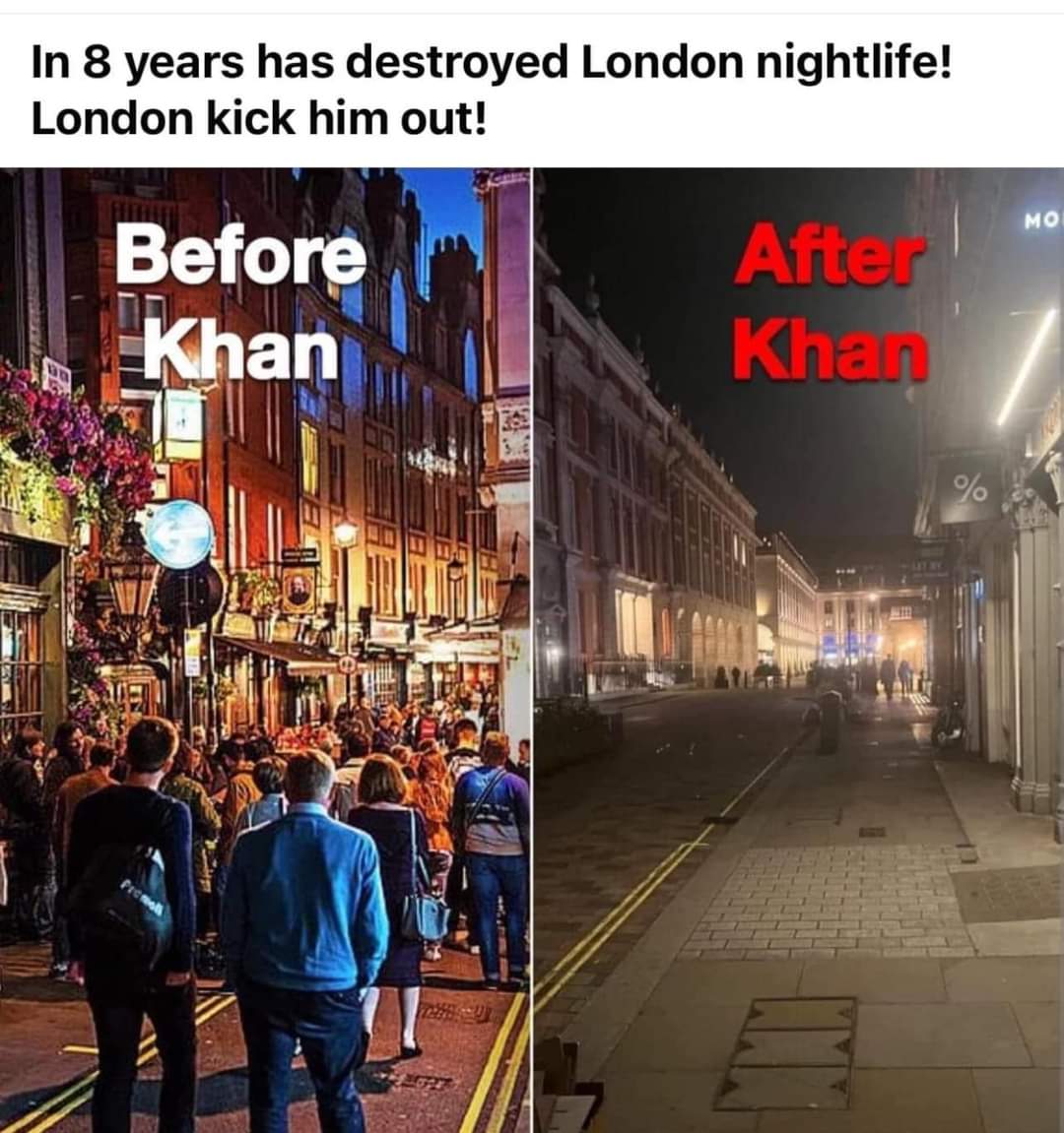 Spot on 🎯 London has changed beyond recognition, for the worst under #SadiqKhan. (courtesy of @Altkocoach)