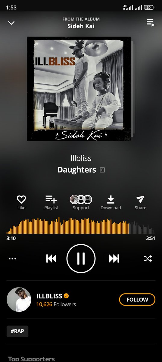 After listening to this album, I 'remove headdress' for @illBlissGoretti I don't know which to call my most preferred but daughters got me emotional with the background voicing. From 5th track to the end, na hits upon hits.
