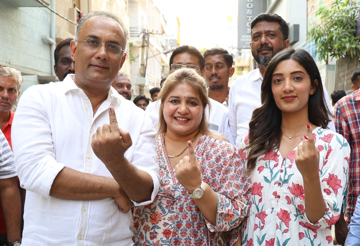 Exercised our democratic right! I proudly cast my vote along with my family today. #LokSabhaElections2024 #VotingDay #Election2024