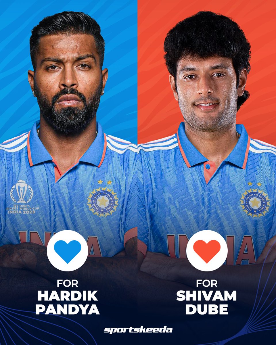 💙 Hardik Pandya
🧡 Shivam Dube

Who would you pick in your India XI for the T20 World Cup? 🤔

#India #T20WorldCup #CricketTwitter