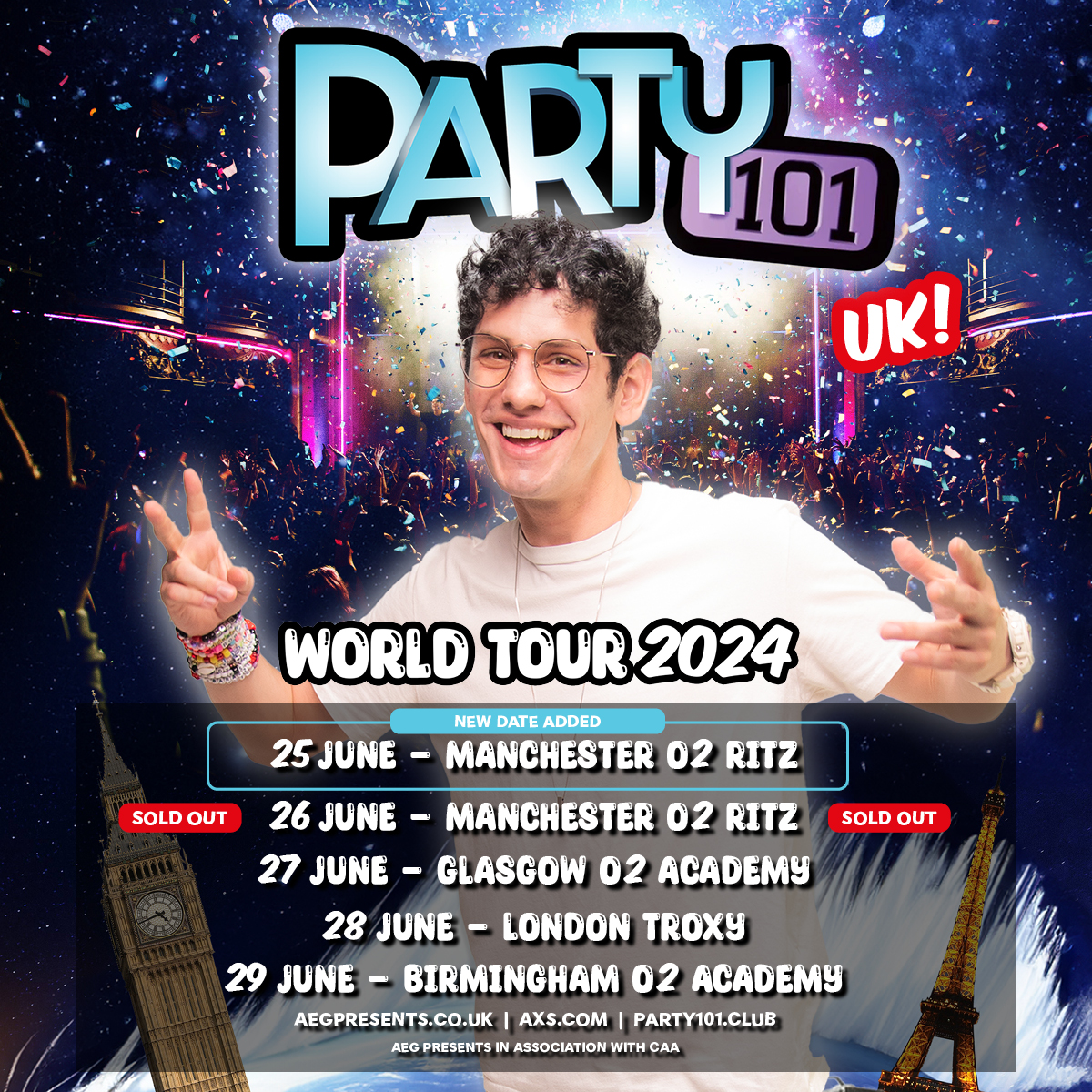 NEW DATE ADDED: Due to demand, Party101 with DJ @MattBennett just added an extra date on June 25th at O2 Ritz Manchester. Tickets on sale now: aegp.uk/party101uk