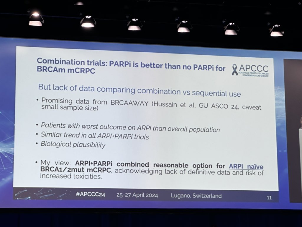 🧬🧬🧬How to use PARPiin a best way in mCRPC? @quimmateo 🧬In prostate cancer, not all BRCA1 mutations are associated with biallelic BRCA1 loss in the tumor 🧬efficacy almost identical in germline or somatic mutations 🧬Combination: lack of data comparing combination vs…