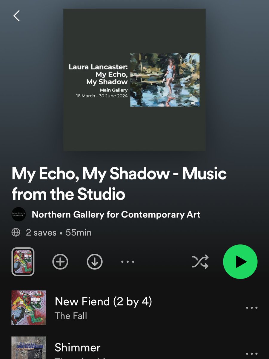 Have you listened to Laura Lancaster’s curated music playlist yet? The playlist is inspired by the music Laura has been listening to in the studio and is available on Spotify. Search Northern Gallery for Contemporary Art on Spotify or scan the QR code. open.spotify.com/playlist/79Yge…