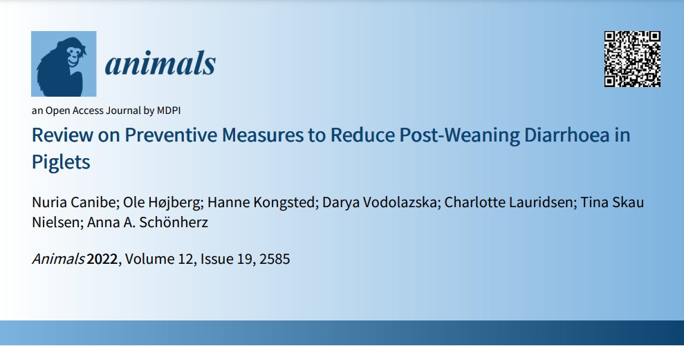 📣'Review on Preventive Measures to Reduce Post-Weaning Diarrhoea in Piglets' 👥Nuria Canibe, et al. (2022). Read the full paper👉mdpi.com/2076-2615/12/1…