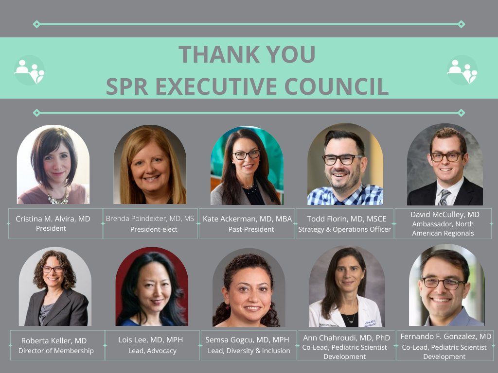 This #NationalVolunteerMonth, we extend our gratitude to the SPR Executive Council for their unwavering dedication to advancing pediatric research! Thank you for your exemplary service! #PediatricResearch #SPRCommunity