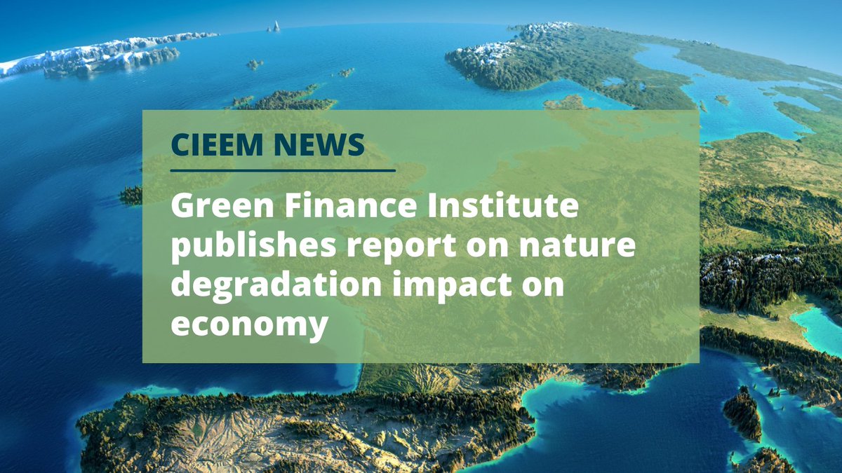 The @GreenFinanceInstitute has this week published the first-of-its-kind analysis quantifying the impact that nature degradation could have on the UK’s economy and financial system. Read about it now 👉 cieem.net/green-finance-…