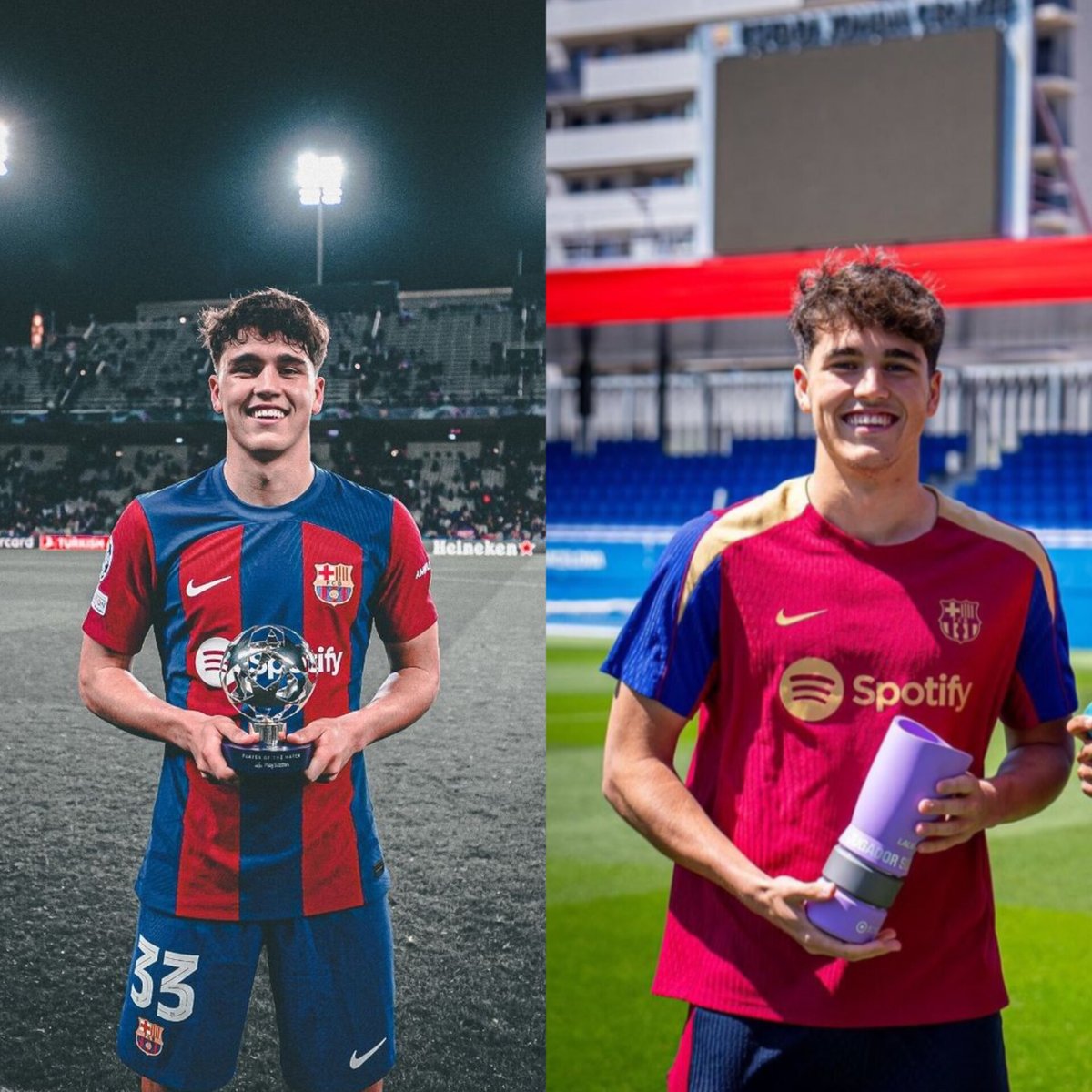 Went from balling in the youth league to winning UCL motm and La liga U23 POTM in the same season. Insane breakthrough season we are witnessing.