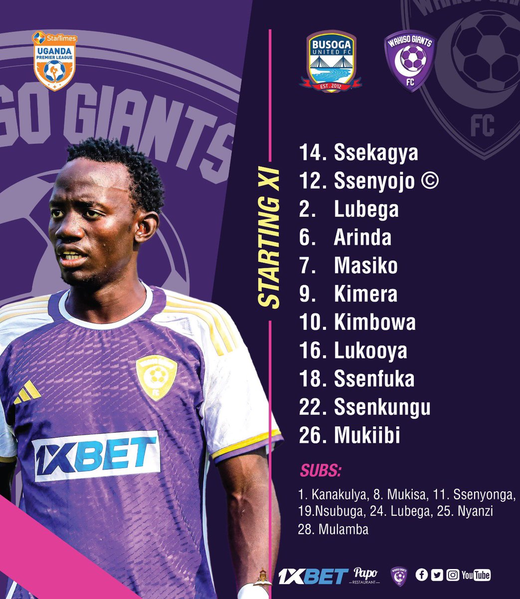 The match has just started. The players are out at last! We will take the kick-off. #WeAreThePurpleSharks #PrideOfWakiso #BUSWAK @1xBet_Eng