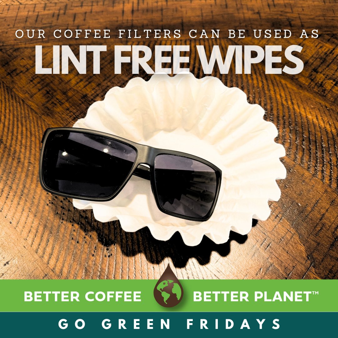 From eyeglasses 👓and TVs 📺 to windows 🪟 and mirrors 🪞, our coffee filters are lint free making them a smart choice when a clean or wipe up is needed.