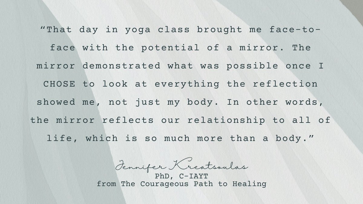 From chapter 12, page 109 of 'The Courageous Path to Healing'. Available wherever books are sold 📚🌎💚

#yogaforeatingdisorders #eatingdisorderrecovery #mentalhealth #trauma yoga #eatingdisorderawareness #yogaclassesonline #yogatherapy #iayt #newbook #author #writingcommunity