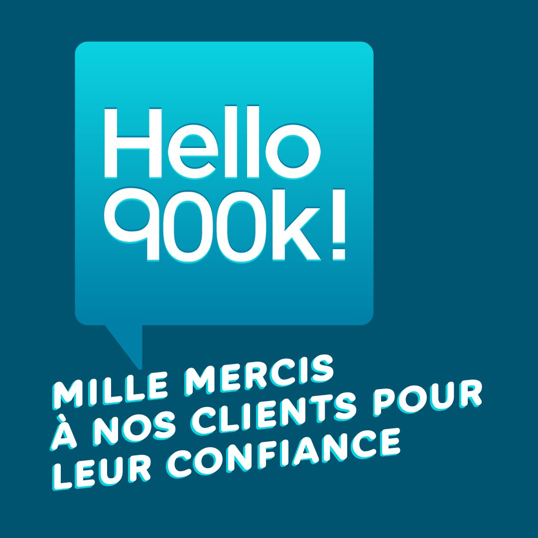 Déjà 900 000 clients ! Merci à tous pour votre confiance. Et merci à vous futurs clients. Oui oui on vous voit 😉 
Hâte de vous compter parmi nous.