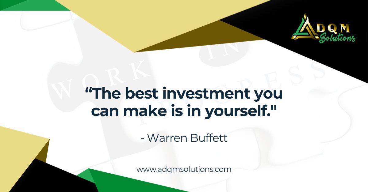 Investing in your own growth, skills, and knowledge is the foundation of personal and professional success. It's a lifelong journey that pays the highest dividends.

#SelfInvestment #PersonalGrowth #ProfessionalDevelopment #InvestInYourself #SkillBuilding #KnowledgeIsPower