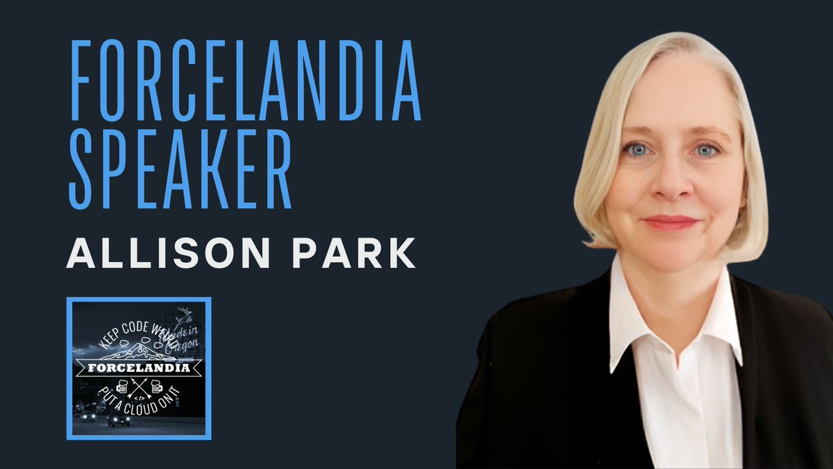 Meet our next #Forcelandia2024 speaker: Allison Park! @allisonapark @allisonapark Join us in Portland on July 10-11, where Allison will share her innovative insights with fellow tech enthusiasts. Ready to #KeepCodeWeird and #PutACloudOnIt?