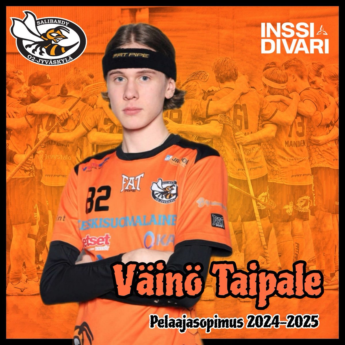 O2JKL's tweet image. VÄINÖ TAIPALE - Pelaajasopimus 2024-2025 🧡

2004-syntynyt Muuramen Yrityksen kasvatti nousee Edariin Amppareiden pelaajapolulta, viime kaudella hän oli Suomisarjassa Akatemian tehokkain pelaaja 💪

#o2jkl #salibandy #inssidivari @Salibandyfi @paakallofi @inssidivari