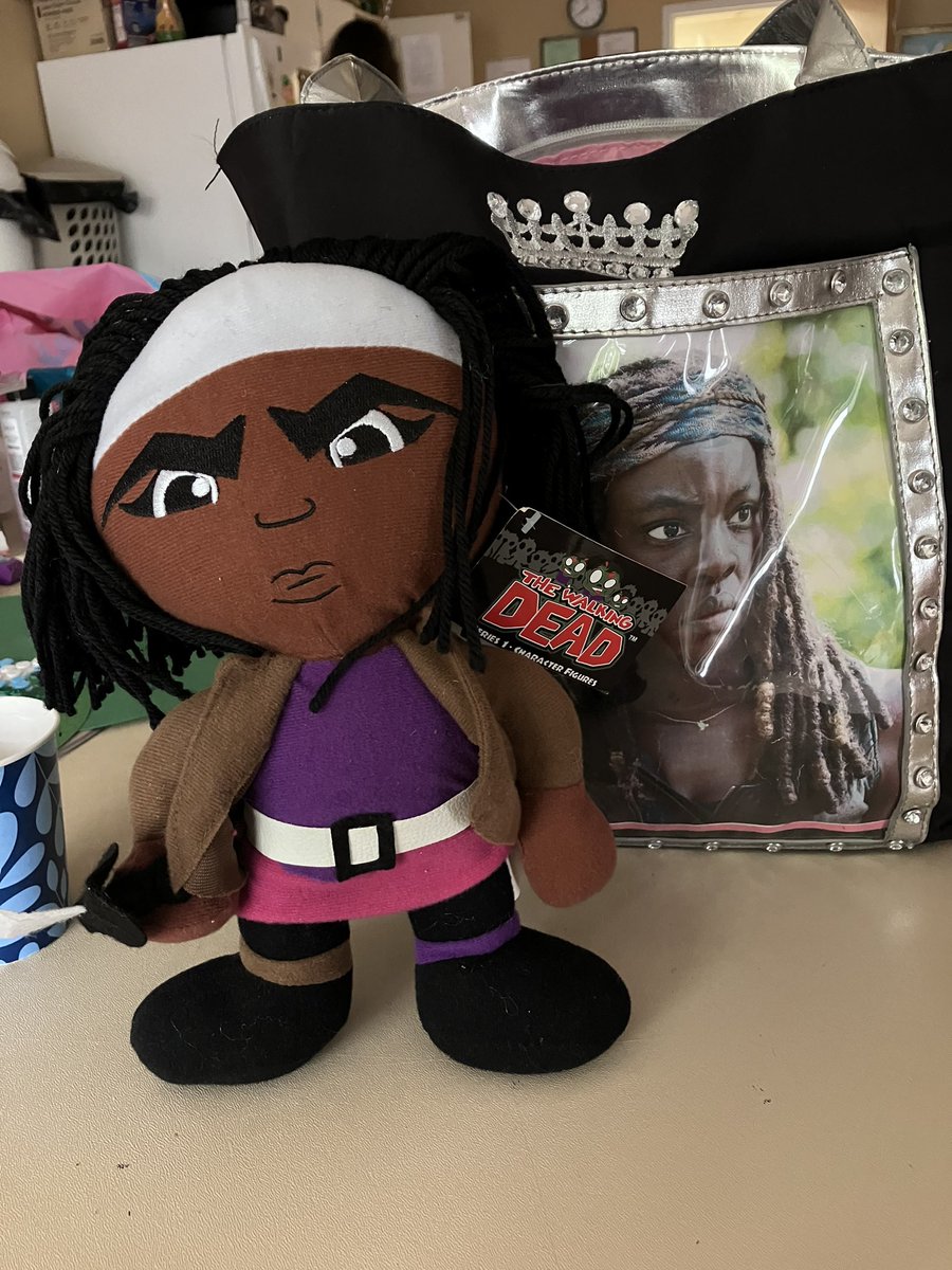 Walked in to work to more gifts. My co workers get me ❤️ #TWD #Michonne