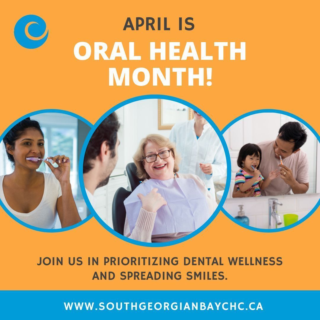 April is #OralHealthMonth! Prioritize oral hygiene. Check out the Canadian Dental Association website at cda-adc.ca for resources and follow these tips: 1️⃣ Brush twice daily for 2 mins 2️⃣ Floss daily 3️⃣ Regular dental check-ups #CommunityHealth #HealthySmiles