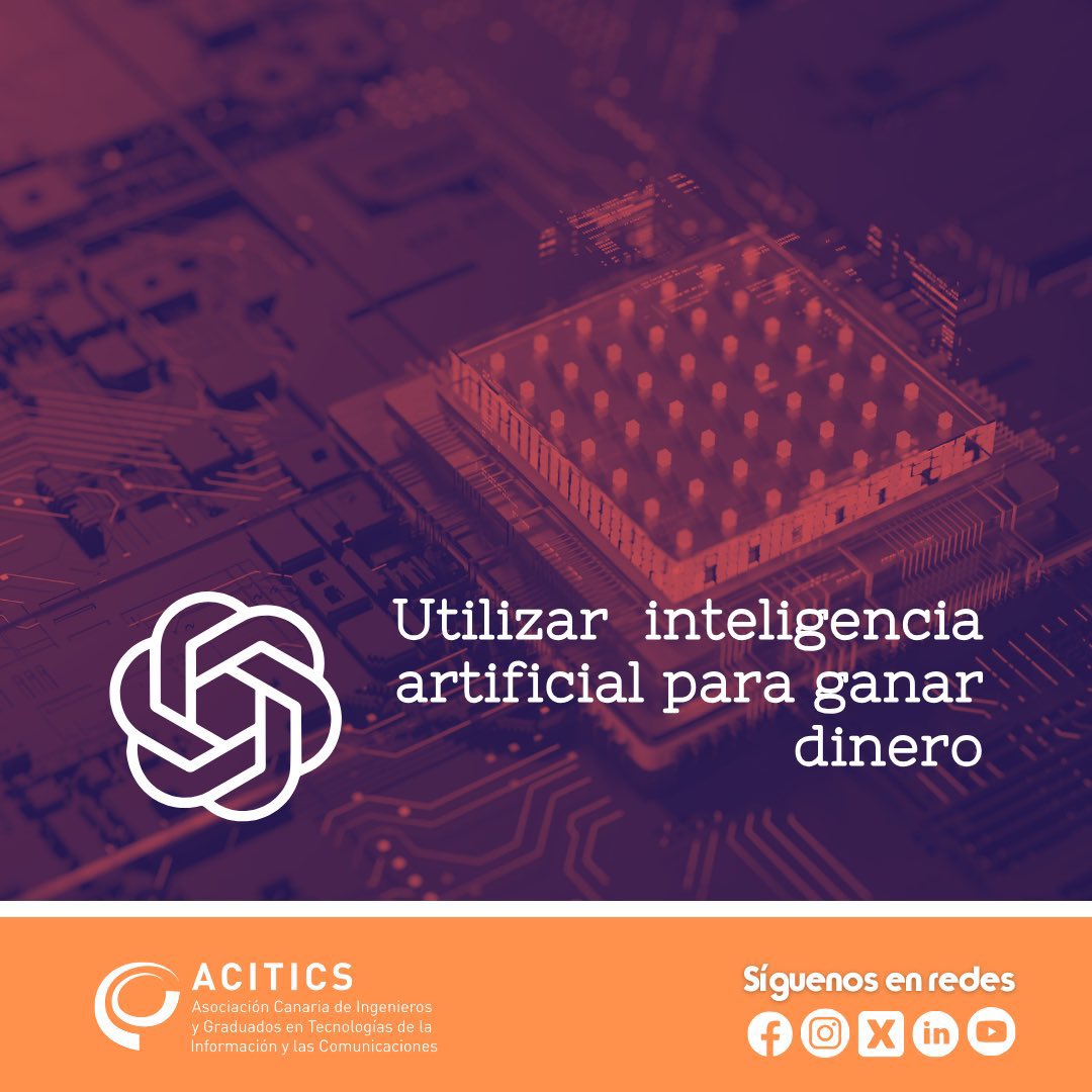 aciticstweet's tweet photo. #acitics Una aplicación que utiliza inteligencia artificial para ganar dinero. @BIEspana @ChatGPTapp , la lA de OpenAl, ha atraído la atención de muchas personas por su capacidad para generar resultados.
@coitt_aegitt
#telecoszone
@deteite @DET_EITE
#somostelecos https://t.co/8IN2bZWkTM