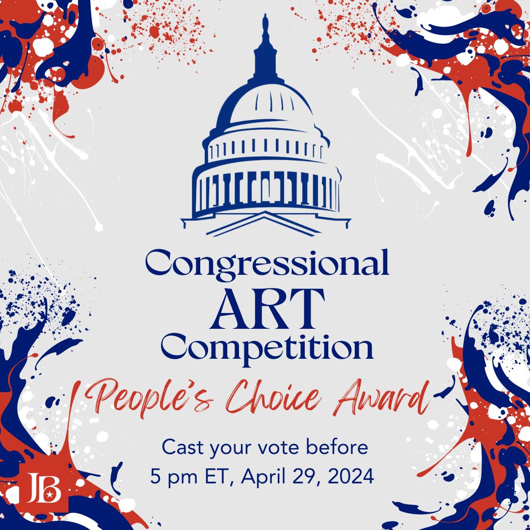 Residents of Ohio's 3rd Congressional District can help choose this year's People's Choice Award for the #OH03 2024 Congressional Art Competition. Click on the provided link to vote for your favorite! bit.ly/44ihEEP
