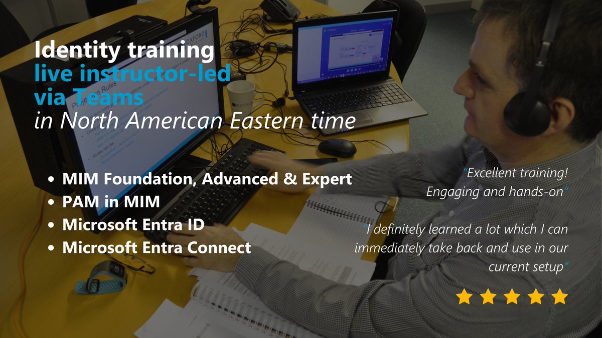 Check out the latest dates for our five-star rated, instructor-led, identity courses in US Eastern Time: ocg.expert/j3d

All courses include engaging presentations, demos, hands-on labs, and time for questions.

#identitymanagement #ustimezone #training