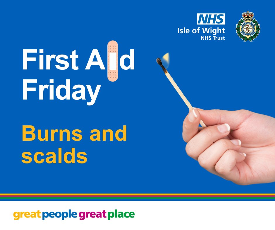 IOWNHS's tweet photo. It's #FirstAidFriday 🩹 Do you have a burn or scald?

🔵  Cool with running water for 20 mins.
🔵  Call 999 if severe.
🔵  Remove clothing carefully.
🔵  No creams or lotions.
📞  Unsure? Call 111 or get help online.

▶️ Find out more here: https://t.co/5hYSmPKKjt https://t.co/1QRTNyyqr7