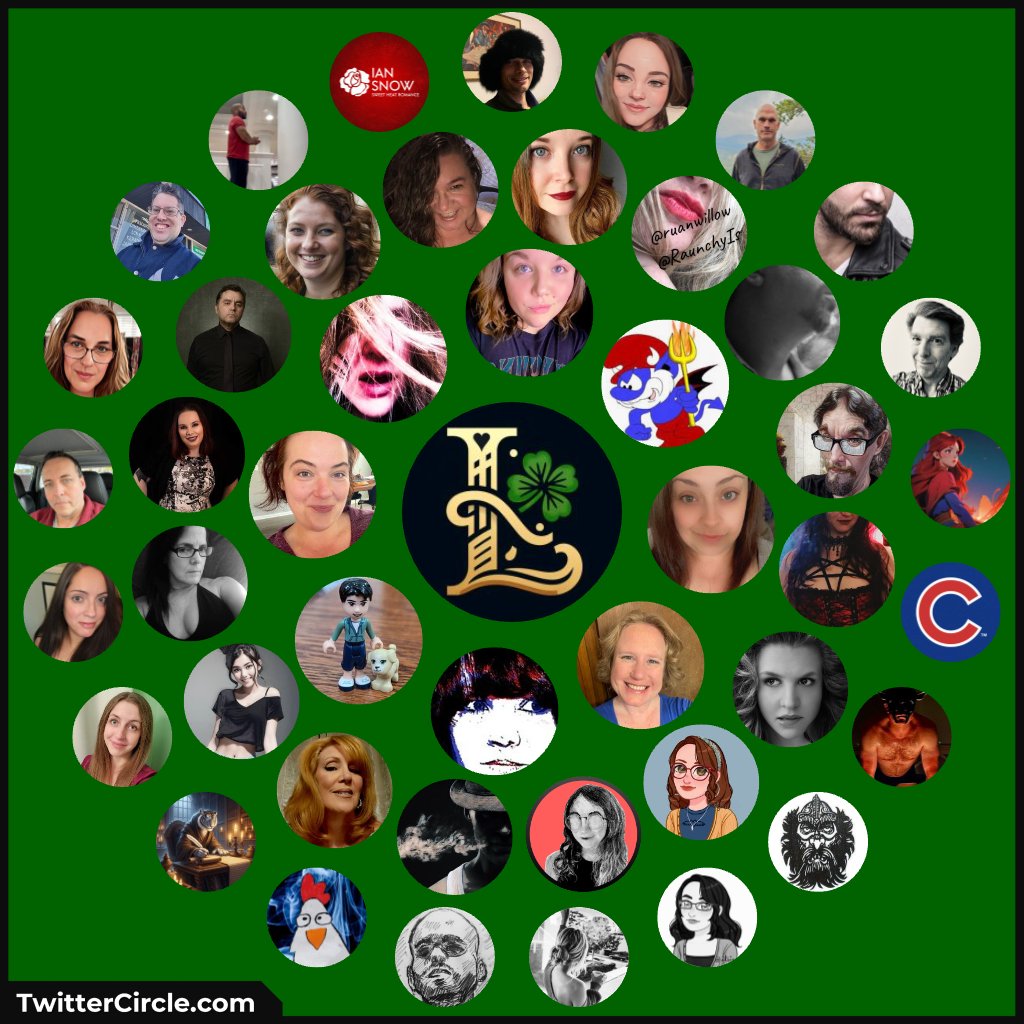 New look Circle this week but 1. @StaciaKaywood is keeping her badge 📛 2. @amylee_writer 3. @JfWeehawken 4. @KrazedKitty 5. @WulfrunaWrites 6. @atrystwithjess 7. @SmurfBald 8. @SarahRColon79 💙 Everyone in my circle 🍀