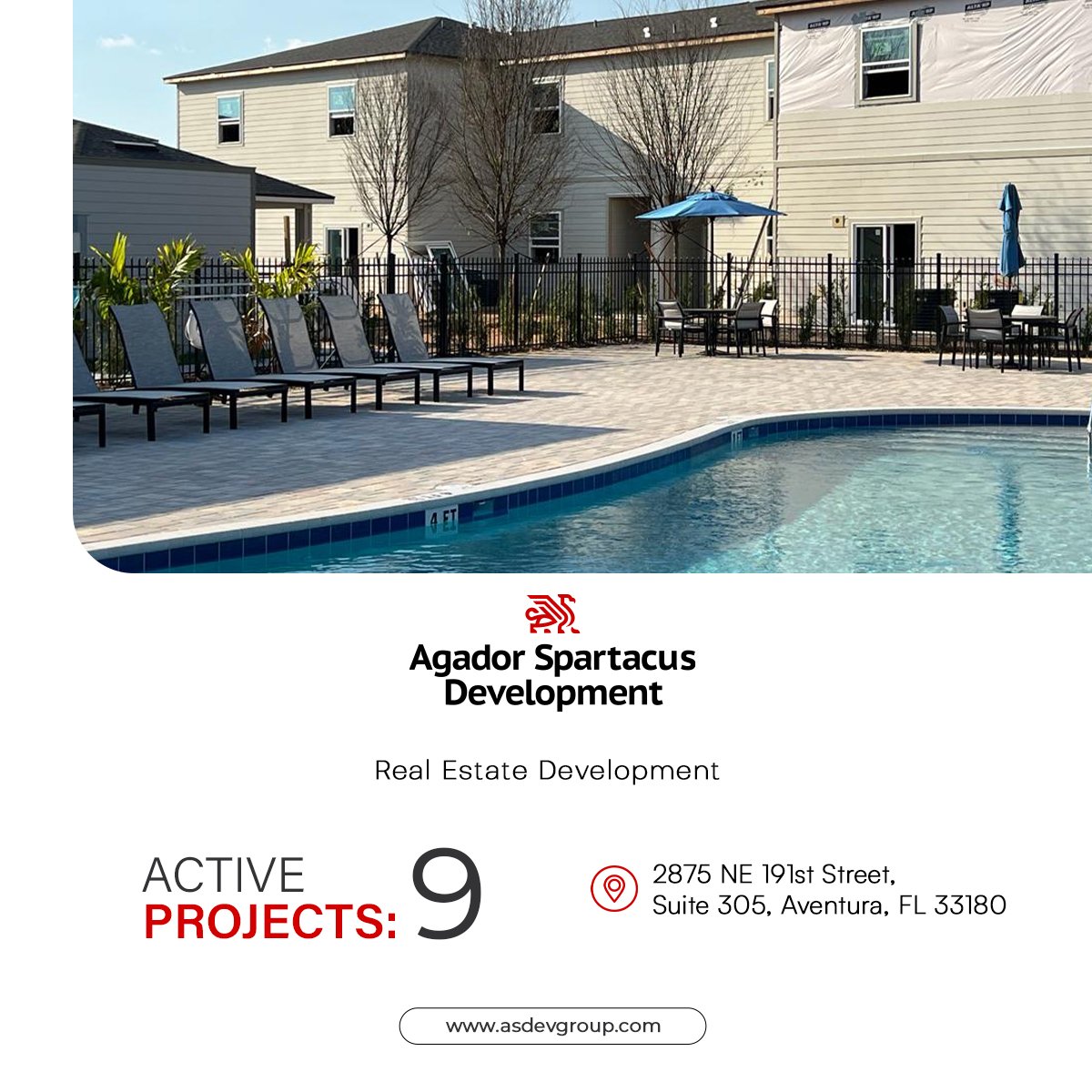 Agador Spartacus Development, the company with the most attractive projects under construction in Florida. ​

#BuildingUniqueExperiences​

hubs.ly/Q02tgDyT0​

 #AgadorSpartacusDevelopment ​

#RealEstate #Invest #RealEstateDevelopment #Developed #Florida #BuildTorent #BFR