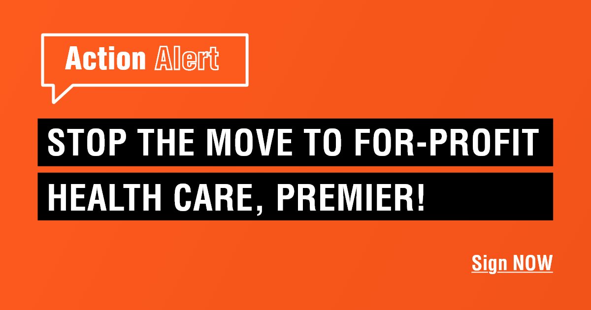 #FridayFacts: For-profit health care: ❌compromises quality ❌costs more💲 ❌erodes service in public hospitals 📈worsens wait times ❌leeches off nurses, other #HCWs & funding out from the public system 🚨Premier @fordnation—#StopForProfitHealthcare now: RNAO.ca/policy/action-…