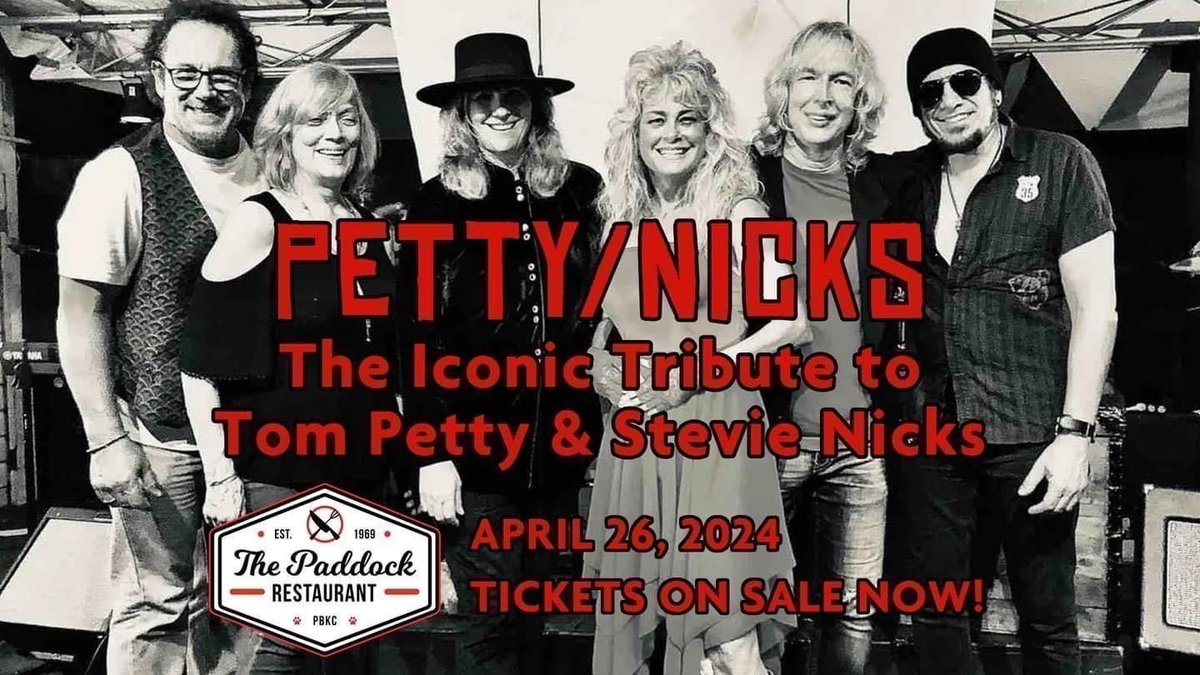 Tonight’s the night! The Petty Nicks Iconic Tribute to Tom Petty & Stevie Nicks Dinner Show in The Paddock Restaurant! This is a show you can’t miss! 

Buy tickets buff.ly/3QS5Hzz 

#tompetty #stevienicks #dinnershow #westpalmbeach @pettynickstribute