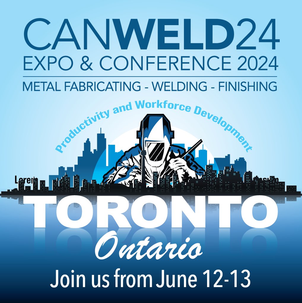 Register now for our upcoming #CanWeld Conference Please join us from June 12-13, 2024 at the Toronto Congress Centre in Toronto ON. Visit our event website for more information: ow.ly/j39o50QVWMJ
