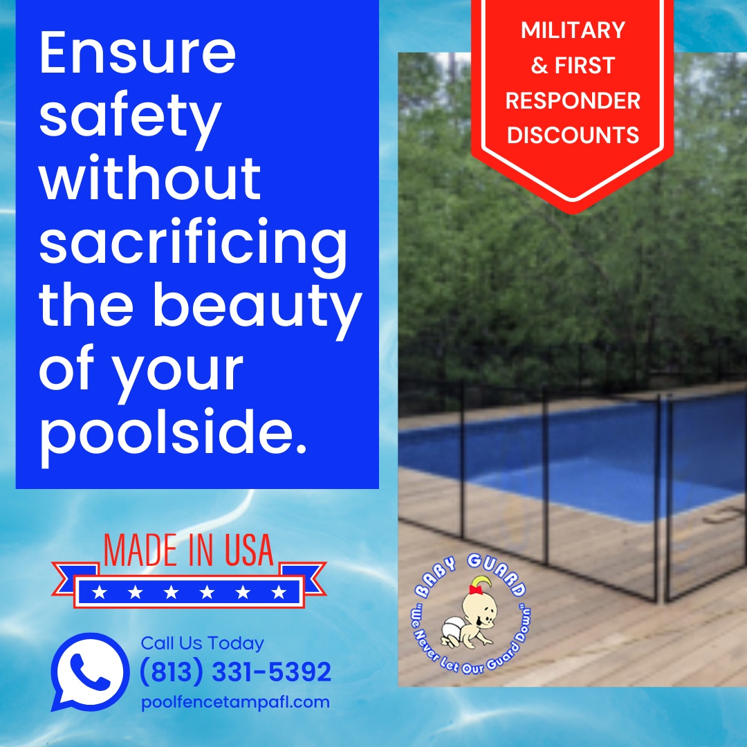 Ensure safety without sacrificing the beauty of your poolside. 

Safeguard your pool now! 🌺🛡️

🌐 poolfencetampafl.com
📞 (813) 331-5392

#WestCoastBabyGuard #poolfence #fence #childsafety #poolsafety #poolfencing #pool #drowningprevention #babygate #childproofing