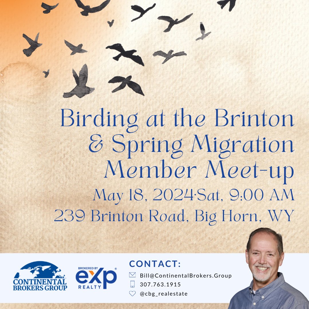 Spread your wings and join at The Brinton on May 18. Share your passion for birdwatching and welcome the wonders of spring together. Set your alarms for 9 AM and don't forget your binoculars!  ⁠#visitwyoming #explorewyomin #wyoming #nature #yellowstonenationalpark