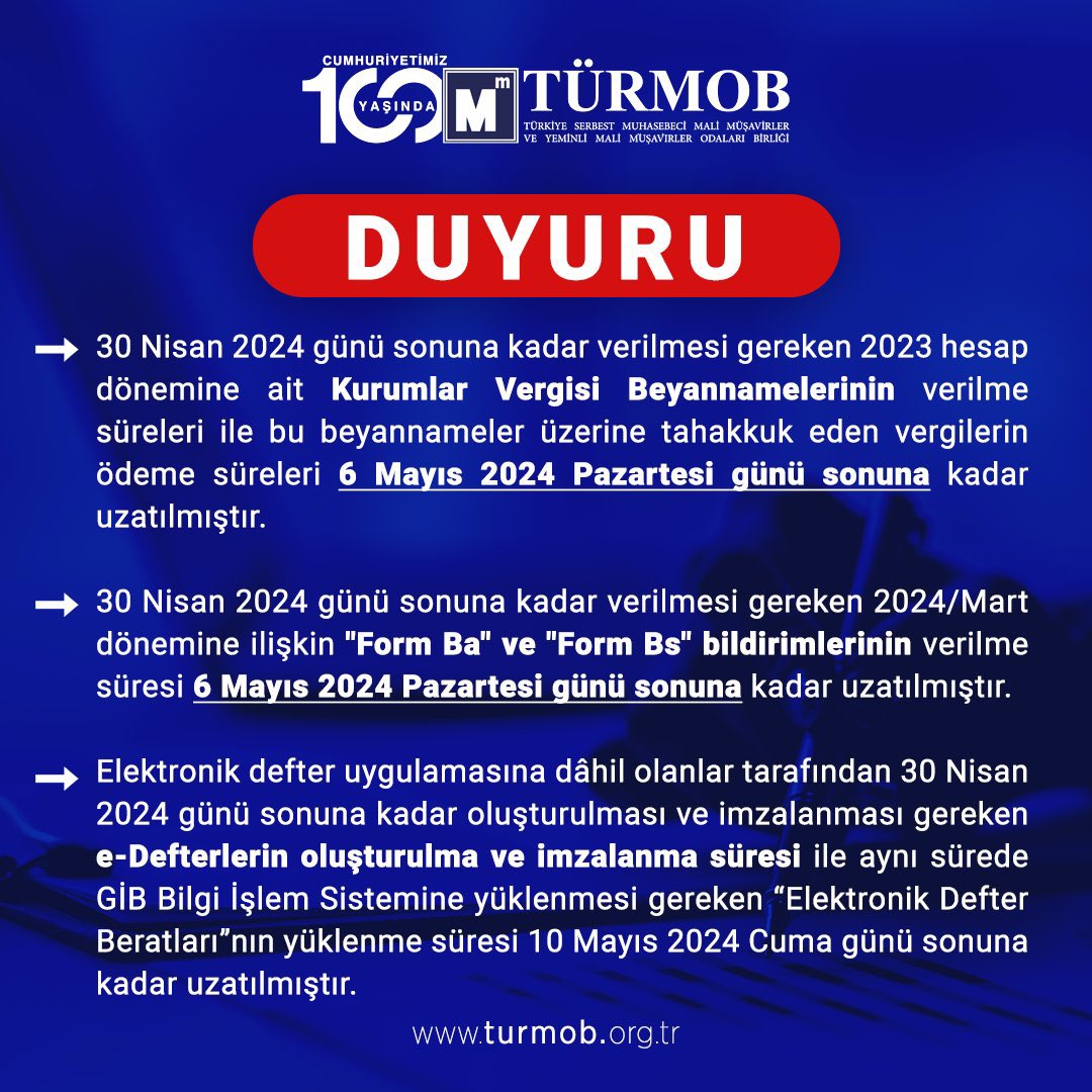 Süre uzatımı Muhasebeciler için palyatif bir çözüm. Gerçek sorunların üzerine gidilmesi gerekiyor. Gelir İdaresi Başkanlığı mevzuatı ve çalışmaları sadeleştirme yapması elzem.