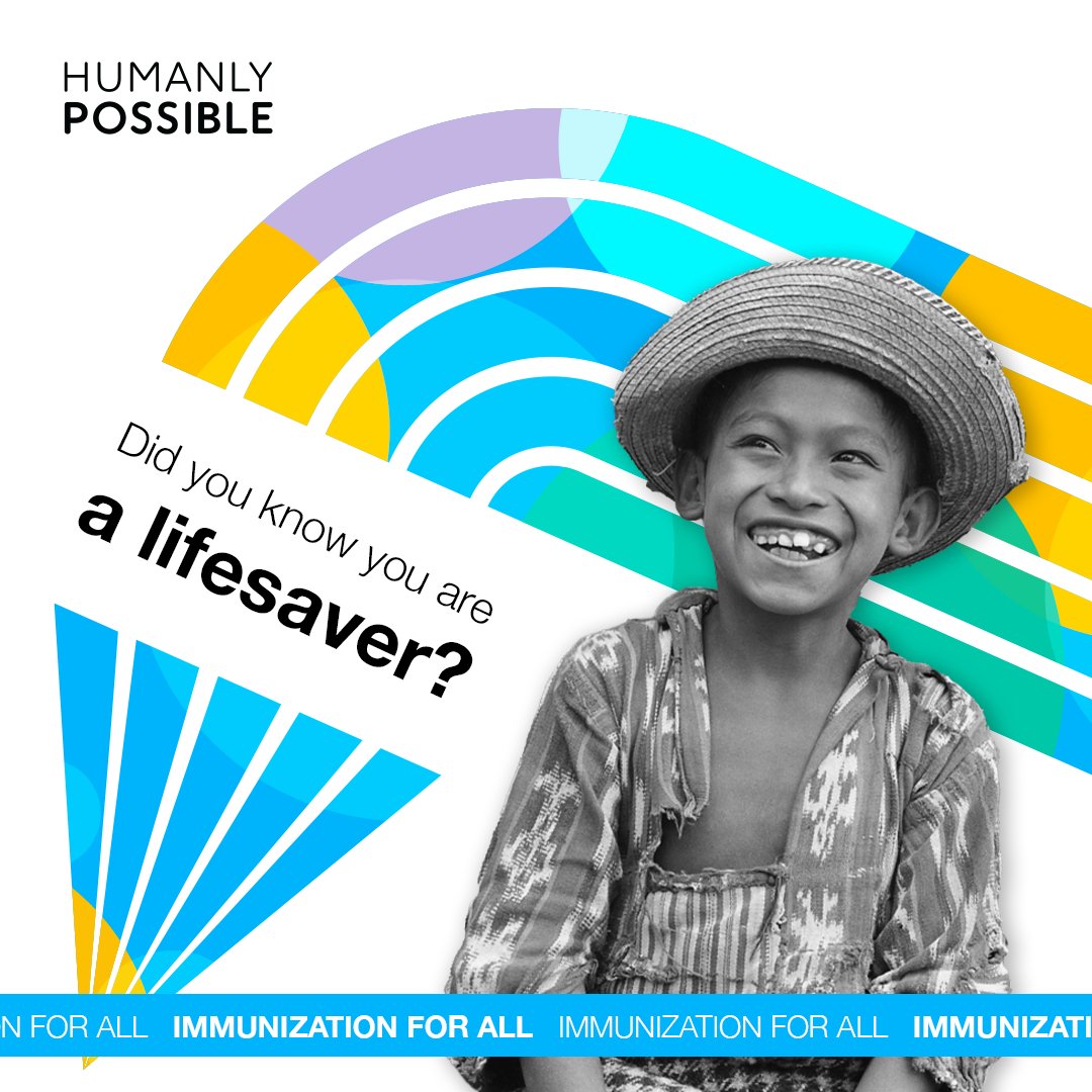 #WorldImmunizationWeek is all about helping children, adults and their communities live happier, healthier lives – because vaccine-preventable diseases shouldn’t be a barrier to enjoying life. #HumanlyPossible