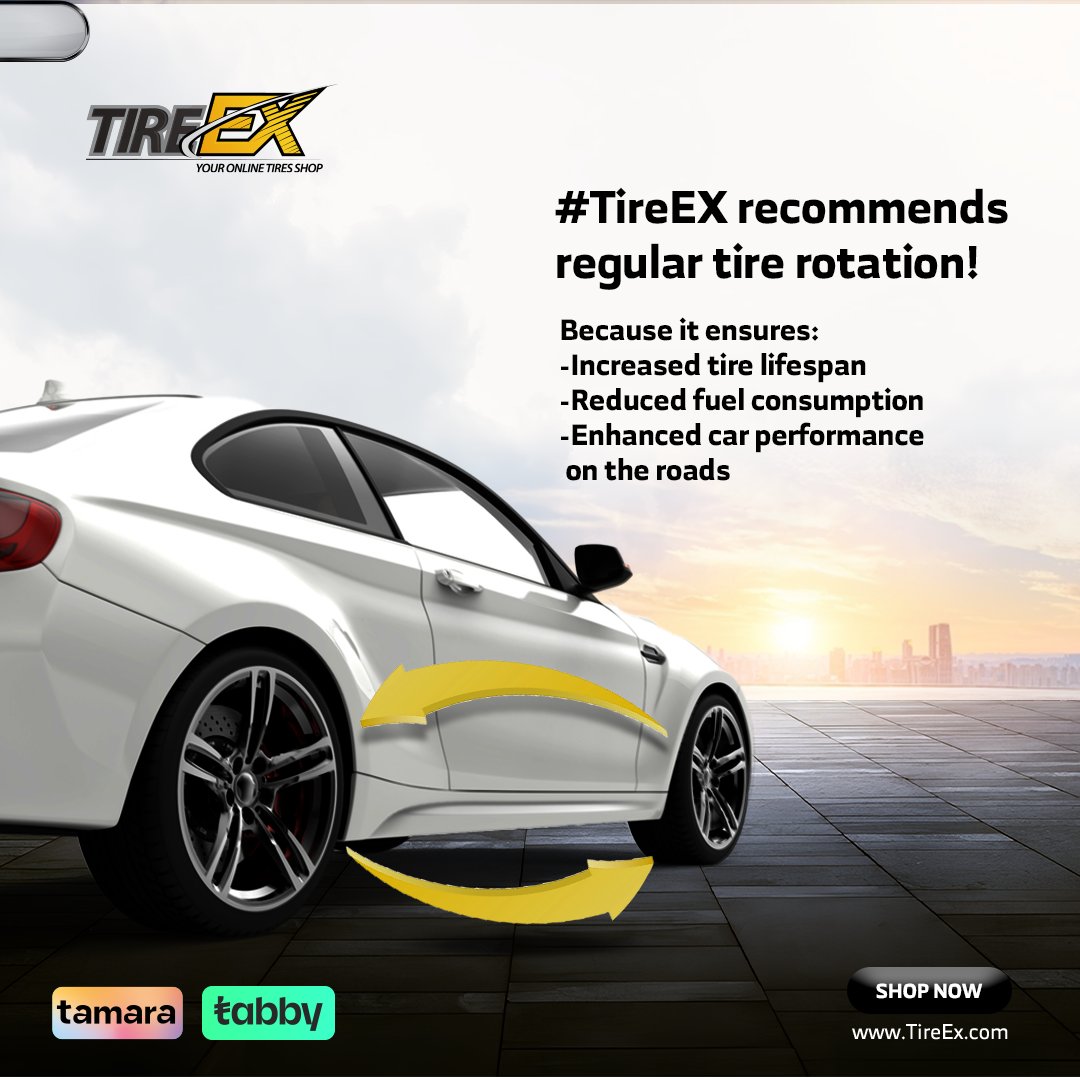 Rotating tires between front and rear positions is an effective method to increase tire lifespan and enhance car performance!

Therefore, #TireEX recommends performing tire rotation regularly as part of routine maintenance.