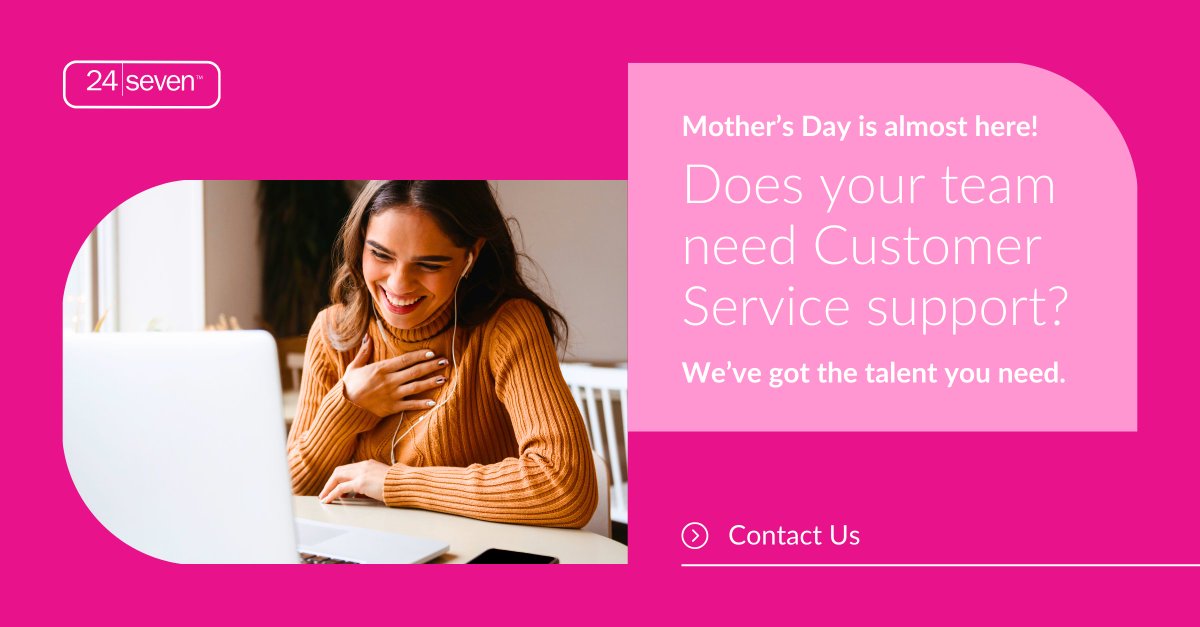 Mother’s Day is approaching! It’s time to stack your Customer Service teams with the talent needed to seamlessly handle the increased demand. We offer the flexible talent solutions you need to ensure the busiest times of the year run smoothly. bit.ly/4aXdvbC