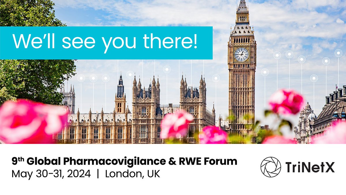 TriNetX will be attending Global Pharmacovigilance & RWE Forum in London! Join us to learn more about the power of Evidex® signal management solutions and #RealWorldData. 

Book a meeting: schedule.qualified.com/3hRYK4h