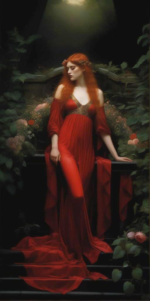 The lady in red