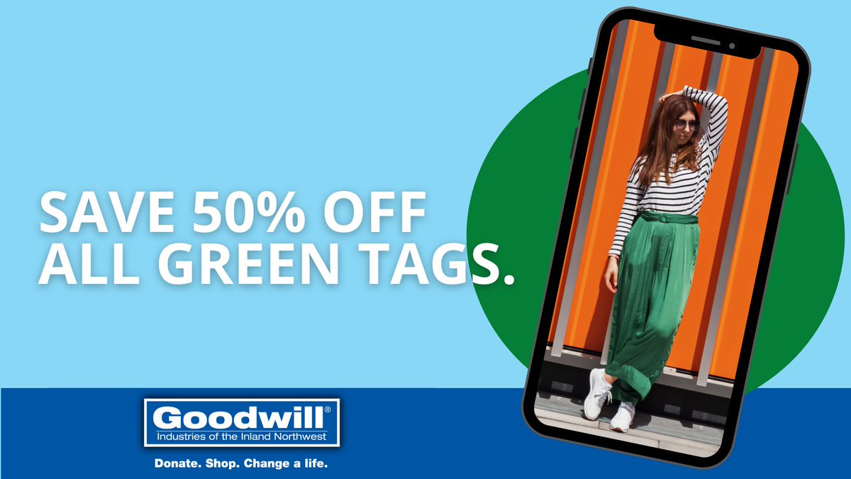 We love a pop of color & what couldn't be more fun this #spring than these pants!? Celebrate your style & shop at #Goodwill this week for our color of the week #sale. You'll have people green with envy at your #thriftfinds.