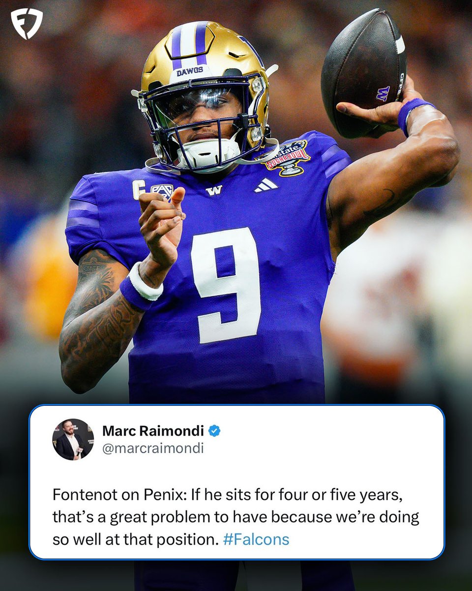 Michael Penix Jr. might be 𝟮𝟴 𝗬𝗘𝗔𝗥𝗦 𝗢𝗟𝗗 before he starts for the Falcons 😭 Wild. #RiseUp | #NFLDraft
